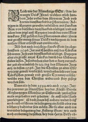 Gleich wie der Allmechtige Gott/ das betrangte Volck Ißrael ...