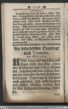 Am sechzehenden Sonntage nach Trinitatis
