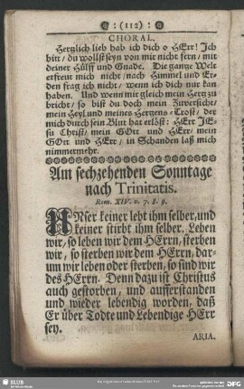 Am sechzehenden Sonntage nach Trinitatis