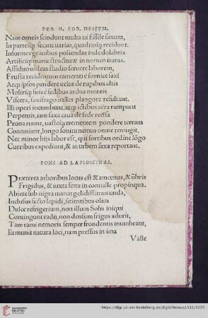 Fons ad lapidicinas