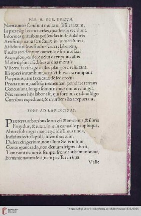 Fons ad lapidicinas