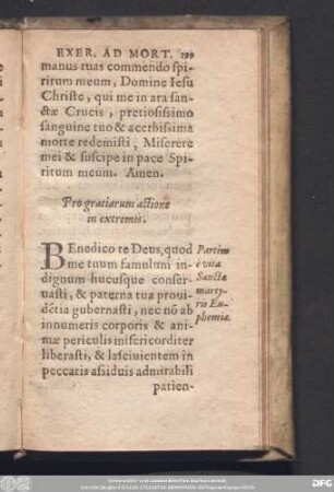 Pro gratiarum actione in extremis.