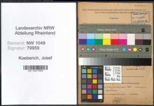 Entnazifizierung Josef Koeberich , geb. 03.03.1902 ()