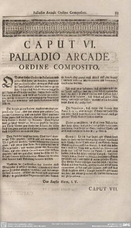 Caput VI. Palladio Arcade Ordine Composito.