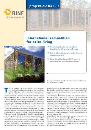 International competition for solar living.