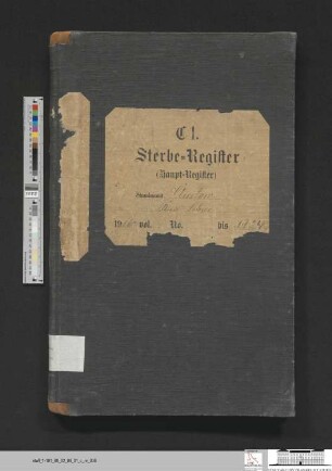 Sterberegister Kliestow 1916-1924