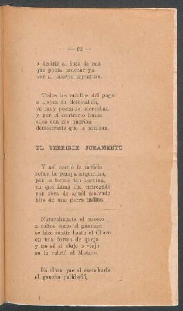 El terrible juramento
