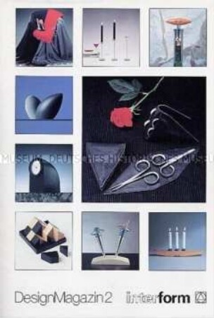 Verkaufskatalog verschiedener Designer-Firmen für Haus, Küche und Büro