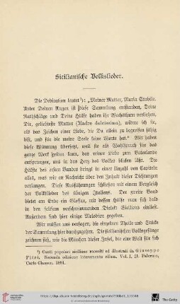 Sicilianische Volkslieder