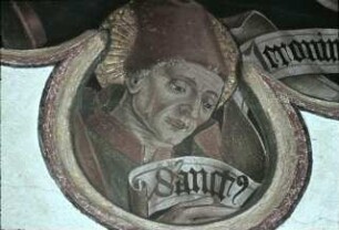 Vierpaß mit den Kirchenvätern Ambrosius und Hieronymus