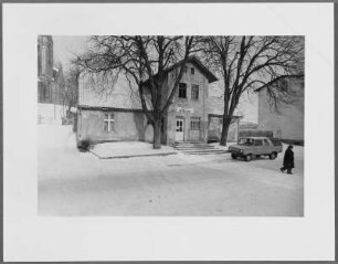 Straßenszene im Winter, Polen, vermutlich Rowen (Kreis Stolp/Równo)