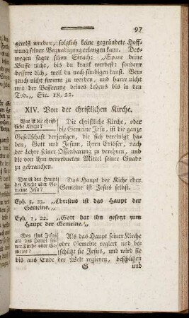 XIV. Von der christlichen Kirche.