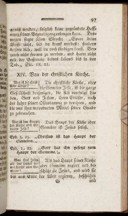 XIV. Von der christlichen Kirche.