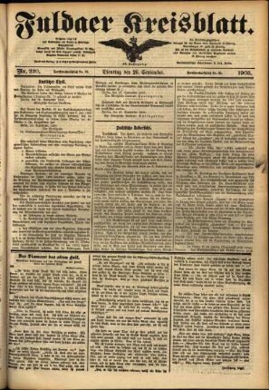 Ausgabe vom Dienstag, den 26. September 1905.