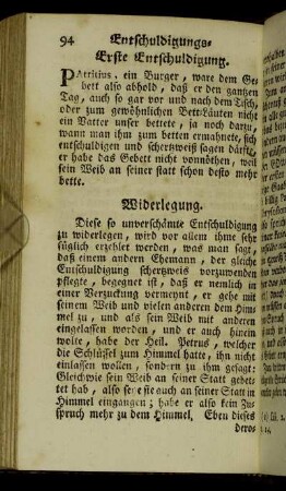 Erste Entschuldigung. - Zehende Entschuldigung.