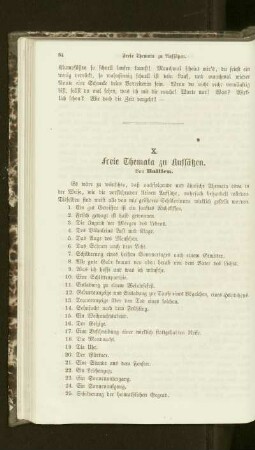 Freie Themata zu Aufsätzen