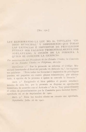 Ley reformando la Ley No. 82 ...