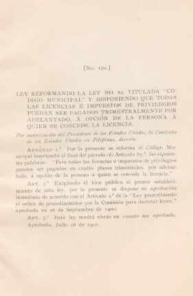 Ley reformando la Ley No. 82 ...