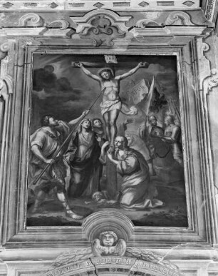 Longinus durchbohrt Christi Seite mit einer Lanze