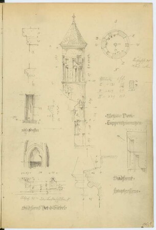 Dom, Wetzlar: Details (aus: Skizzen- und Fotoalbum 2)