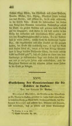 Entstehung des Convictoriums für die Schüler in Luckau