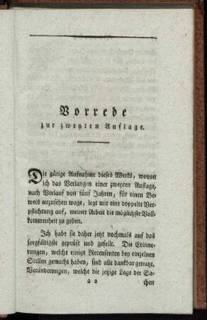 Vorrede zur zweyten Auflage.