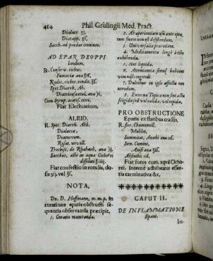 Caput II. De Inflammatione Epatis.