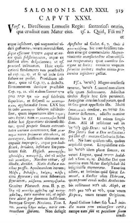 Capvt XXXI.
