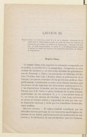 Lección III
