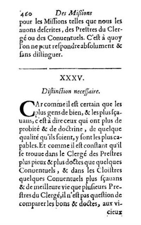 XXXV. Distinction necessaire