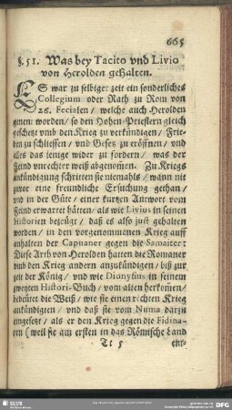 §. 51. Was bey Tacito und Livio von Herolden gehalten