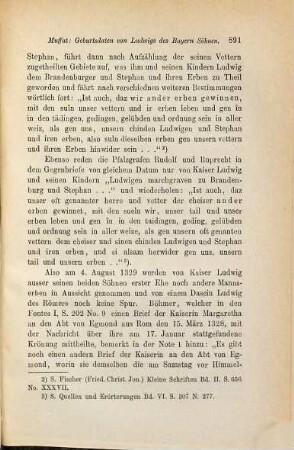 Feststellung der Geburtsdaten von Kaiser Ludwigs des Bayern Söhnen