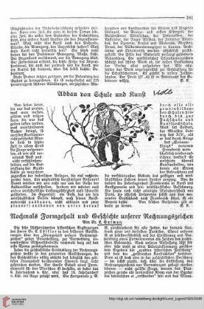 N.F. 4.1924 S.181: Abbau von Schule und Kunst