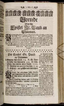 Vorrede Uber die Epistel St. Pauli an Philemon.