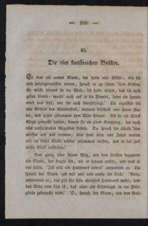 45. Die vier kunstreichen Brüder.