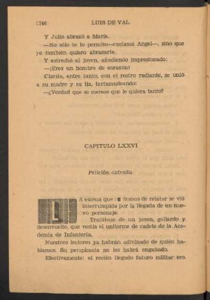Capítulo LXXVI - Petición extraña
