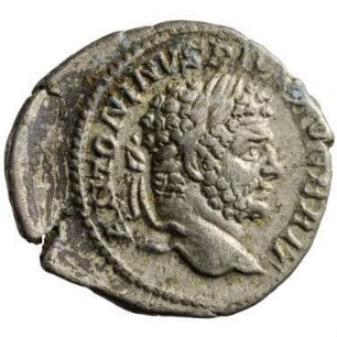 Münze, Denar, 212 n. Chr.