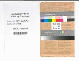 Entnazifizierung Friedrich Braun, geb. 28.01.1897 (Feuerwehrmann)