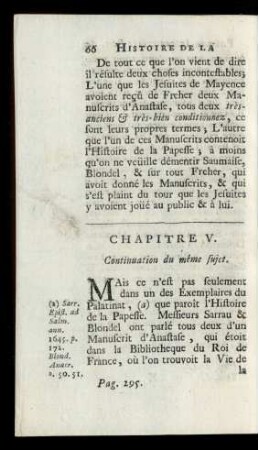 Chapitre V. Continuation du même sujet.