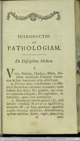Introductio Ad Pathologiam