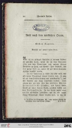 Reise nach dem noerdlichen Ocean