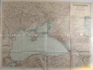 Politisch-geografische Karte des Schwarzmeerraumes aus der Zeit des 2. Weltkrieges