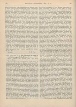 263-266 [Rezension] Leinz, A., Der Ehevorschrift des Concils von Trient Ausdehnung und heutige Geltung. Eine canonistische Studie