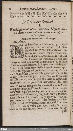Le Premiere Centurie