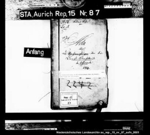 Die Begleitschreiben zu den Nachweisungen über die Dienstverhältnisse der Offizianten