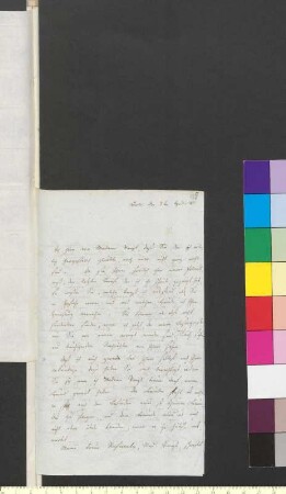 Brief von Sander, Sophia Friederika Henriette an Goethe, Johann Wolfgang von