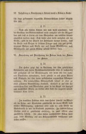 VI. Auszehrung und Bereicherung des Bodens durch den Anbau des Habers. - XV. Auszehrung und Bereicherung des Bodens durch den Anbau des Mohns.