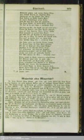 Majorität oder Minorität