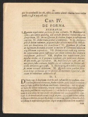 Cap. IV. De Forma.