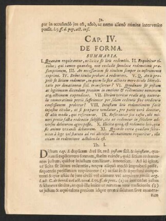 Cap. IV. De Forma.